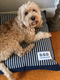 Dark Denim Stripe Dog Cushion